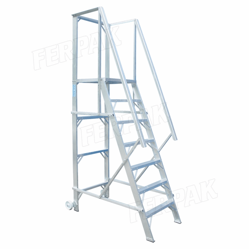 Escalera de aluminio plegable PLANA -3 Peldaños 115cm